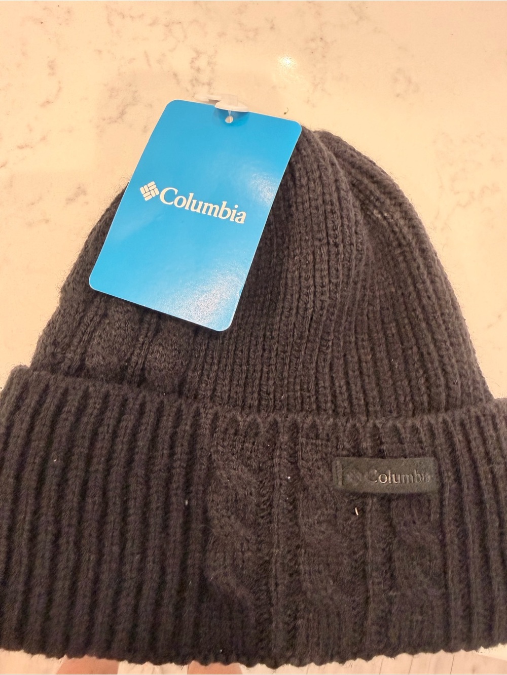 Womenโs Columbia Black Knit Beanie - Warm Winter Hat